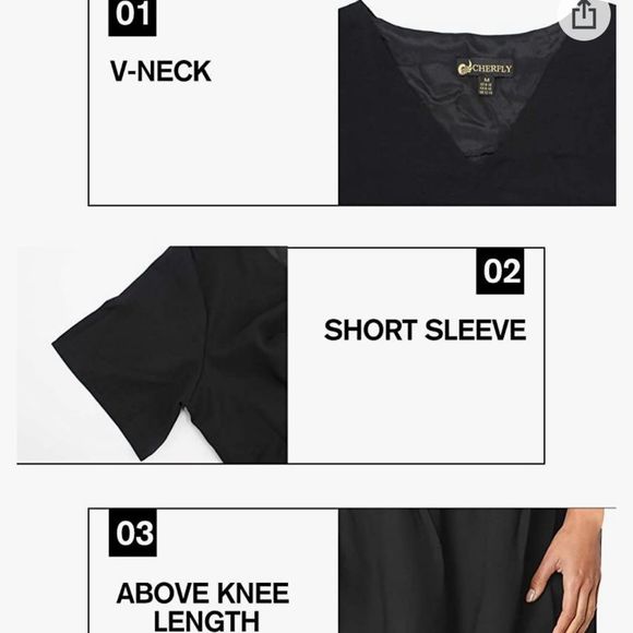 ⭐️NWT CHERFLY Women's Loose Swing Babydoll Dress⭐️ - Picture 4 of 10